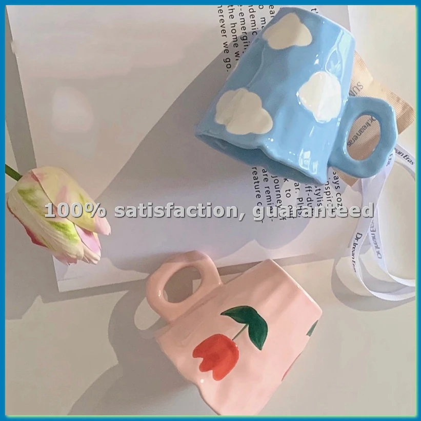 Handmade Ceramic Mugs Hand Painted Tulip and Cloud Irregular Coffee Cup for Tea Milk Gifts Cup(Blue)-ABRM
Handmade Ceramic Mugs Hand Painted Tulip and Cloud Irregular Coffee Cup for Tea Milk Gifts Cup(Blue)-ABRM