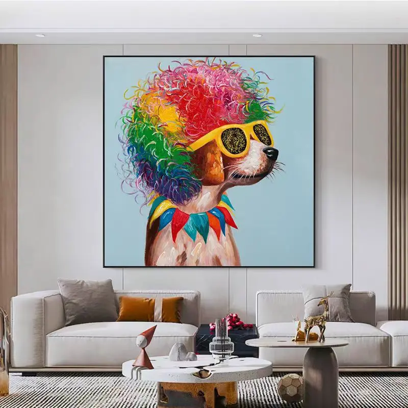 Custom Living Room Bedroom Background Wall Decoration Painting Animal Rock Dog Pure Hand-painted Art Canvas Hanging Painting
Custom Living Room Bedroom Background Wall Decoration Painting Animal Rock Dog Pure Hand-painted Art Canvas Hanging Painting