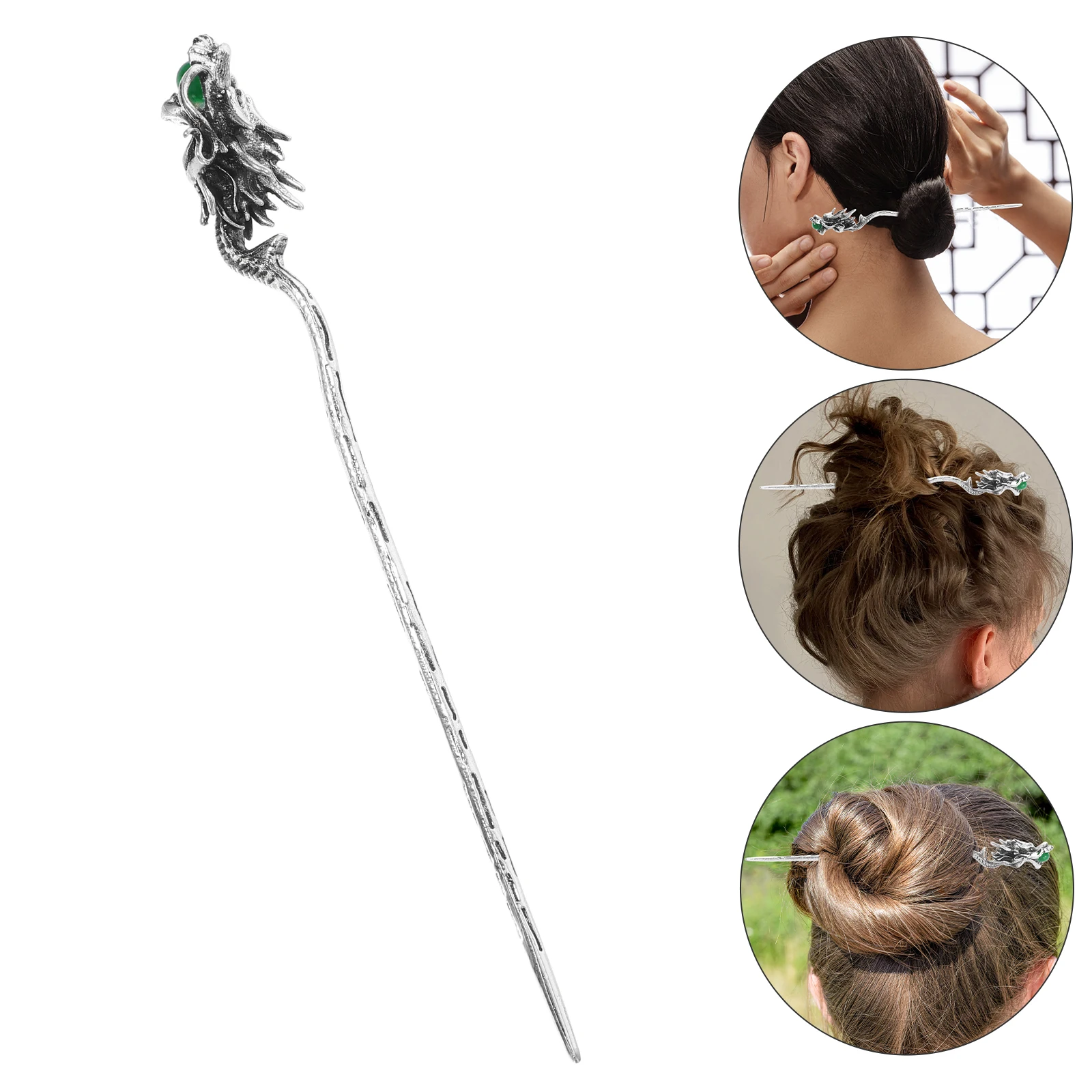 Dragon Hairpin Chinese Sticks for Buns Accessories Long Hair Pins Silver Color Traditional Design Hanfu Hairstyles Stage
Dragon Hairpin Chinese Sticks for Buns Accessories Long Hair Pins Silver Color Traditional Design Hanfu Hairstyles Stage