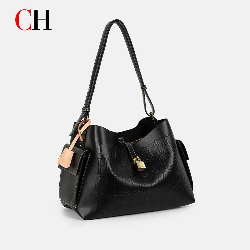 CH Monogram Embossed Hobo Shoulder Bag Large Capacity Soft Leather Handbag For Women Daily Work Commute And Travel
CH Monogram Embossed Hobo Shoulder Bag Large Capacity Soft Leather Handbag For Women Daily Work Commute And Travel