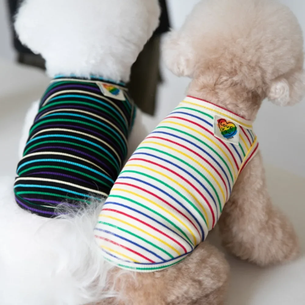 Rainbow Pet Dog Clothes Winter Clothing Colorful Striped Vest Teddy Clothing Dog Base Shirt Puppy Clothes Puppy Clothing Shirt
Rainbow Pet Dog Clothes Winter Clothing Colorful Striped Vest Teddy Clothing Dog Base Shirt Puppy Clothes Puppy Clothing Shirt
