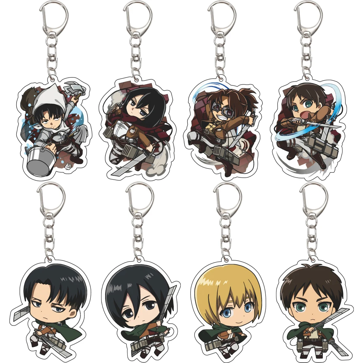 55MM Keychain Anime Attack on Titan Eren Jaeger Mikasa Ackerman Levi Ackerman Hanji Zoe Erwin Smith Acrylic Key Chain Cute Gifts
55MM Keychain Anime Attack on Titan Eren Jaeger Mikasa Ackerman Levi Ackerman Hanji Zoe Erwin Smith Acrylic Key Chain Cute Gifts
