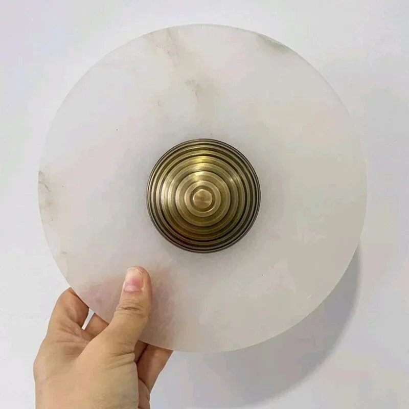NEW Round Luxury Natural Stone Wall Lamp LivingRoom Background Wall Light Modern Bedroom Decoration Light Hall Way Lighting Fixt
NEW Round Luxury Natural Stone Wall Lamp LivingRoom Background Wall Light Modern Bedroom Decoration Light Hall Way Lighting Fixt
