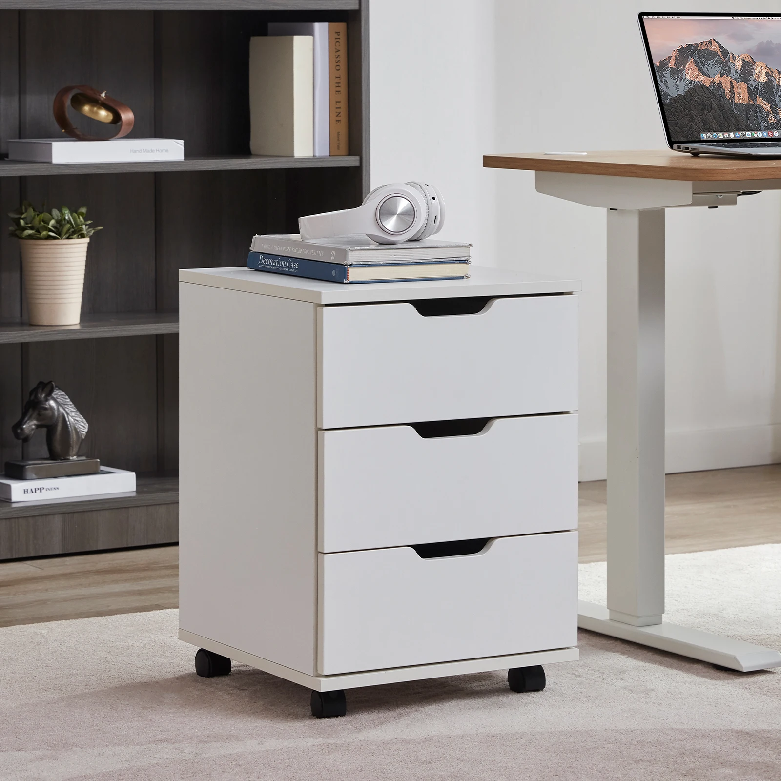 Farini 3-Drawer Under Desk Wooden File Cabinet with Lockable Caster Storage Cabinets for Home Office,White,Required Assembly
Farini 3-Drawer Under Desk Wooden File Cabinet with Lockable Caster Storage Cabinets for Home Office,White,Required Assembly