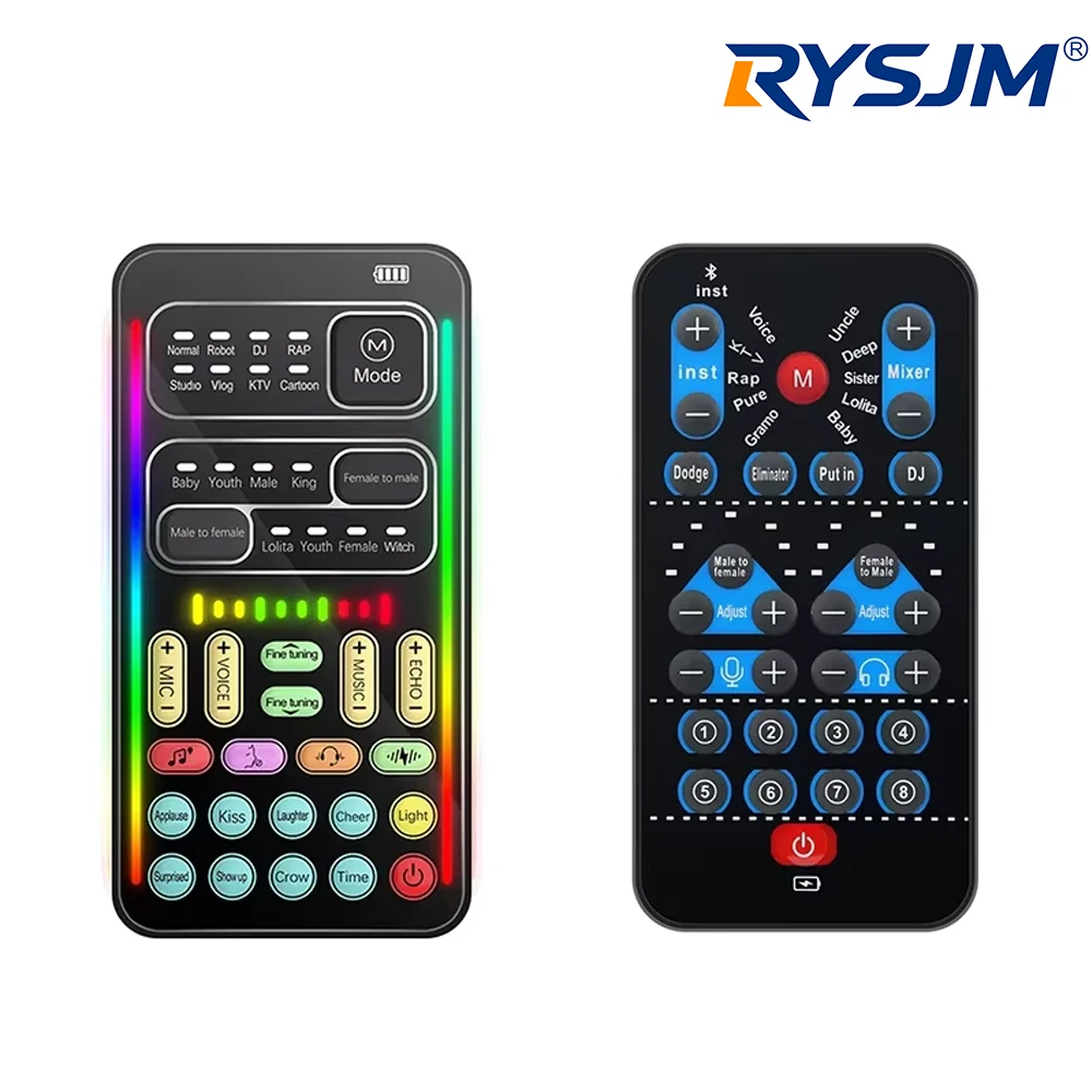 i9 Voice Changer Mini Multiple Audio Effect Bluetooth-Compatible Live Sound Cards Ultra-Thin Portable Live Sound Card Mic Tool
i9 Voice Changer Mini Multiple Audio Effect Bluetooth-Compatible Live Sound Cards Ultra-Thin Portable Live Sound Card Mic Tool