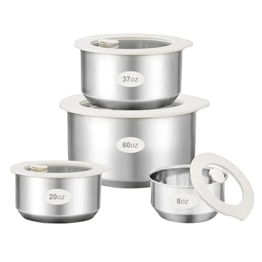 Stainless Steel Food Containers with Glass Lid, Airtight Leakproof Stainless Steel Food Storage Container, Salad Bowl in set of
Stainless Steel Food Containers with Glass Lid, Airtight Leakproof Stainless Steel Food Storage Container, Salad Bowl in set of