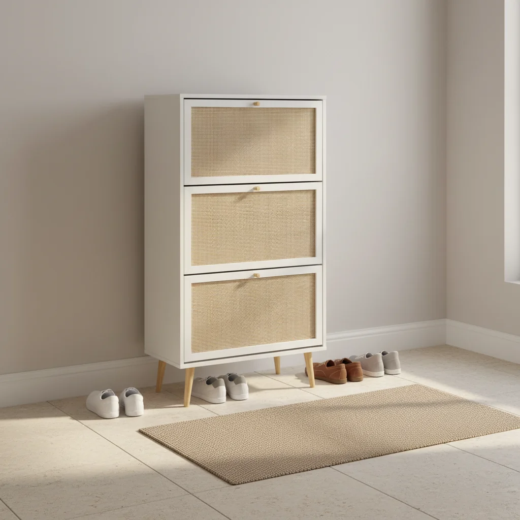 xx-Wholesale Furniture Shoe Display Save Storage White Rattan Shoe Shelf Space Wooden Shoe Cabinet Racks for Living Room*
xx-Wholesale Furniture Shoe Display Save Storage White Rattan Shoe Shelf Space Wooden Shoe Cabinet Racks for Living Room*