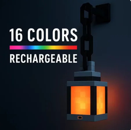 Mc Pixel Style Lantern Light 16 Colors Remote Control Usb Creative For Bedroom Decorative Atmosphere Light Night Light
Mc Pixel Style Lantern Light 16 Colors Remote Control Usb Creative For Bedroom Decorative Atmosphere Light Night Light
