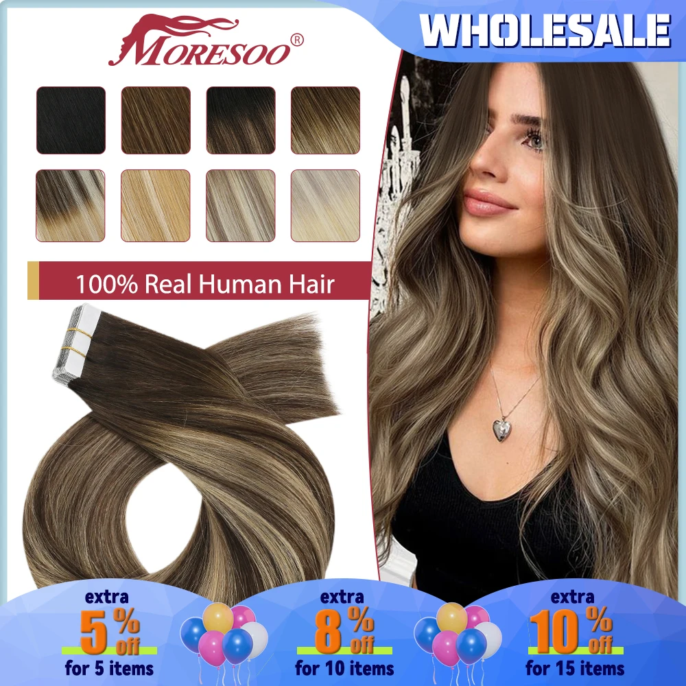 Moresoo 25G Tape in Human Hair Extensions 10P Natural Straight Remy Hair 14-24inches Blonde Hair Tape in Hair Extensions
Moresoo 25G Tape in Human Hair Extensions 10P Natural Straight Remy Hair 14-24inches Blonde Hair Tape in Hair Extensions