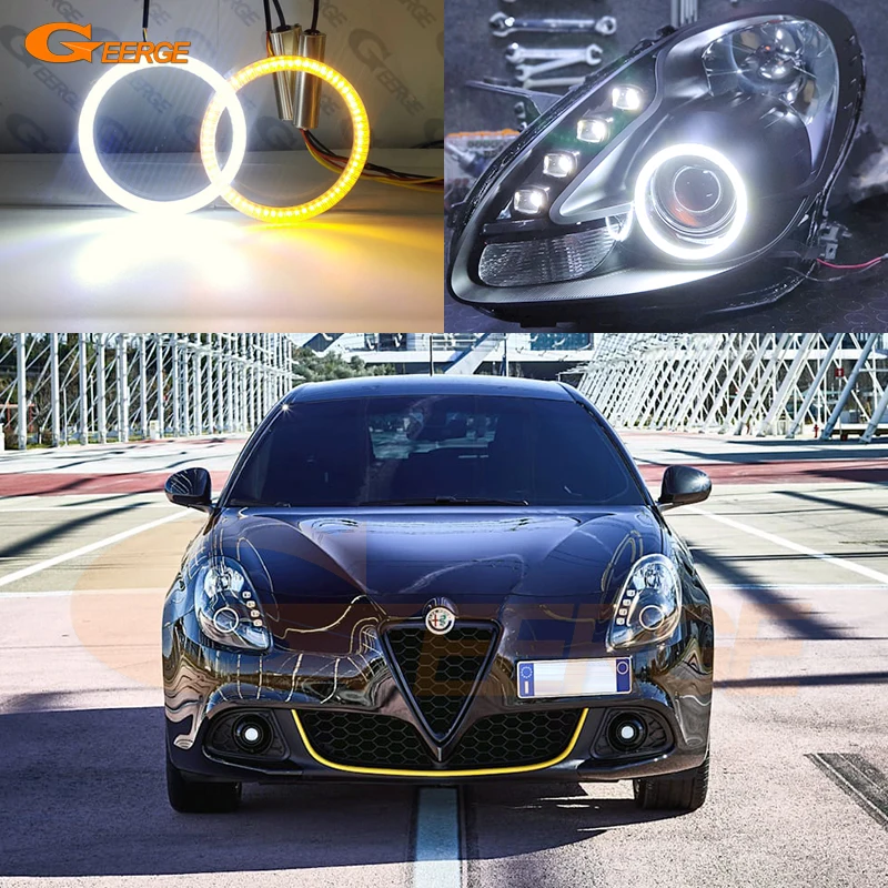 For Alfa Romeo Giulietta 940 2010 - 2020 Ultra Bright A/W Switchback Day Light Turn Signal SMD LED Angel Eyes Kit Halo Rings
For Alfa Romeo Giulietta 940 2010 - 2020 Ultra Bright A/W Switchback Day Light Turn Signal SMD LED Angel Eyes Kit Halo Rings