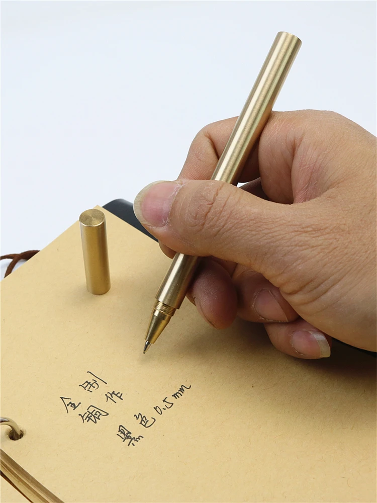 Customized carved text high quality pure Copper gold Roller ball Pen 0.5mm blue black Gel Pen Student Employee Gift Pen
Customized carved text high quality pure Copper gold Roller ball Pen 0.5mm blue black Gel Pen Student Employee Gift Pen