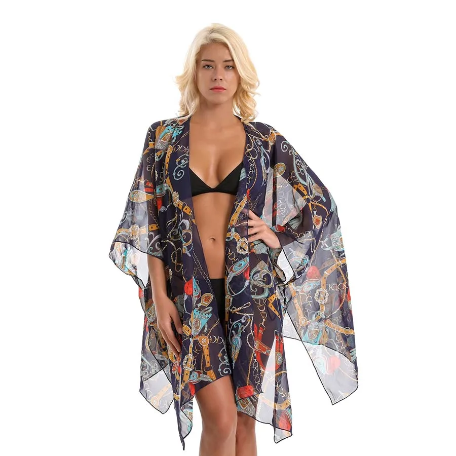Luxury Comfort Thin Chiffon Bikini Cover-up Summer Leisure Swimwear Beach Blouse Batsleeve Veil Shawl Romantic Occidental Style
Luxury Comfort Thin Chiffon Bikini Cover-up Summer Leisure Swimwear Beach Blouse Batsleeve Veil Shawl Romantic Occidental Style