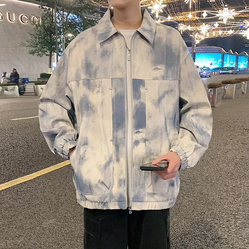 High-quality tie-dyed men's jacket fashionable Korean-style autumn lapel casual jacket for men street wear plus-size men's coat
High-quality tie-dyed men's jacket fashionable Korean-style autumn lapel casual jacket for men street wear plus-size men's coat