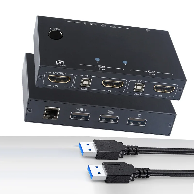 HDMI-compatible KVM Switch Game live screen splitter Adapter Splitter Switch With Ethernet plug and play Multi-function USB HUB
HDMI-compatible KVM Switch Game live screen splitter Adapter Splitter Switch With Ethernet plug and play Multi-function USB HUB