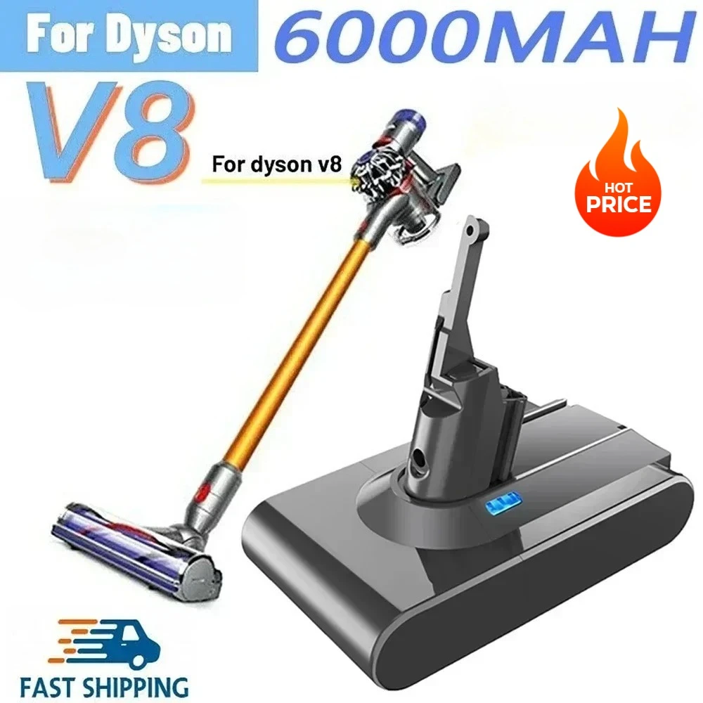21.6V 6000mah Replacement Battery for Dyson V8 Absolute Handheld Vacuum Cleaner For Dyson V8 SV10 Battery lithium ion battery
21.6V 6000mah Replacement Battery for Dyson V8 Absolute Handheld Vacuum Cleaner For Dyson V8 SV10 Battery lithium ion battery