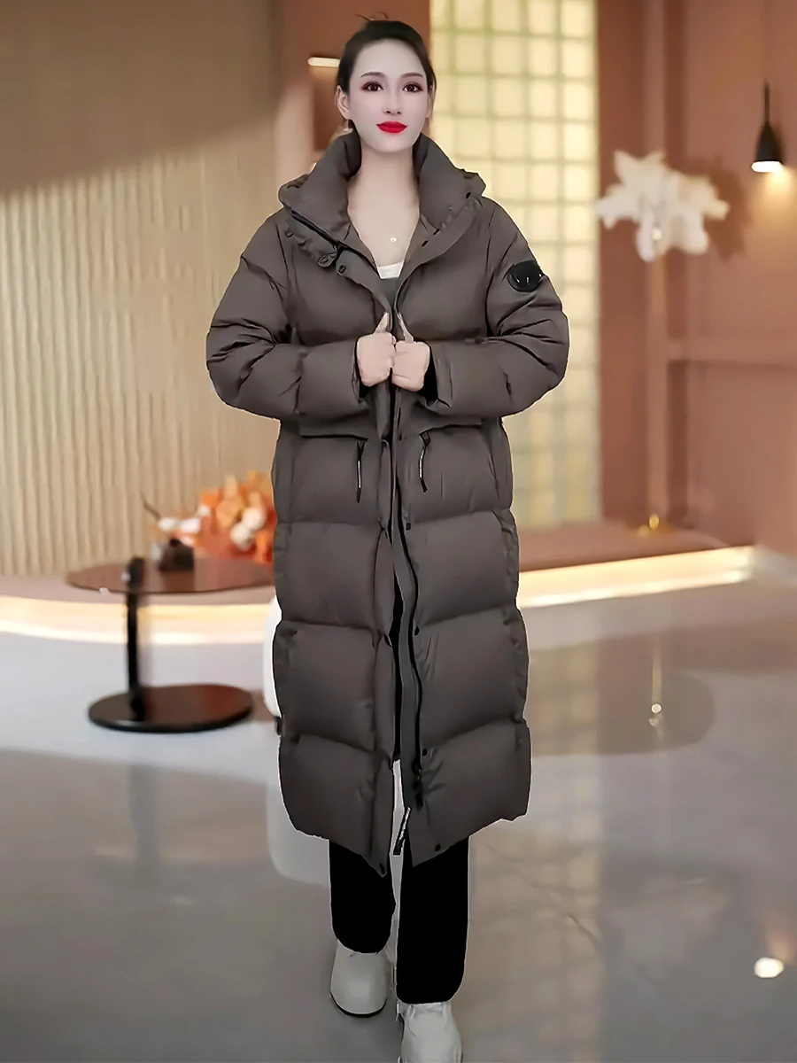 Winter New Faion Thiened Long Hooded White Du down Jaet Women's Outerwear Coat Sli Commute Sle Duling Brand
Winter New Faion Thiened Long Hooded White Du down Jaet Women's Outerwear Coat Sli Commute Sle Duling Brand