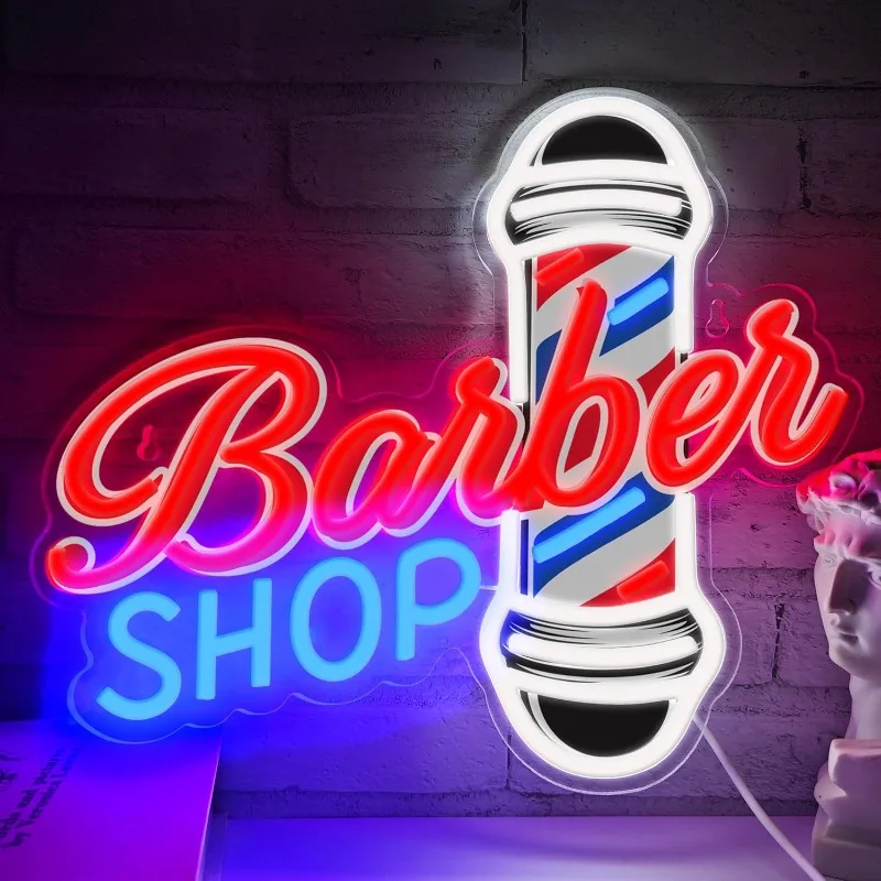 Barber Shop Neon Sign LED Lights for Hair Salon Decor-Dimmable Advertising Light Up for Studio,Business Store - Hairdresser Gift
Barber Shop Neon Sign LED Lights for Hair Salon Decor-Dimmable Advertising Light Up for Studio,Business Store - Hairdresser Gift