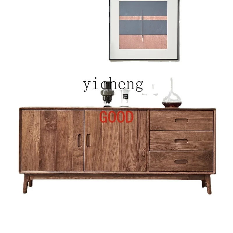 North America Black Walnut Wood Sideboard Cabinet Light Luxury Solid Wood Living Room Cabinet Kitchen Storage Cabinet
North America Black Walnut Wood Sideboard Cabinet Light Luxury Solid Wood Living Room Cabinet Kitchen Storage Cabinet