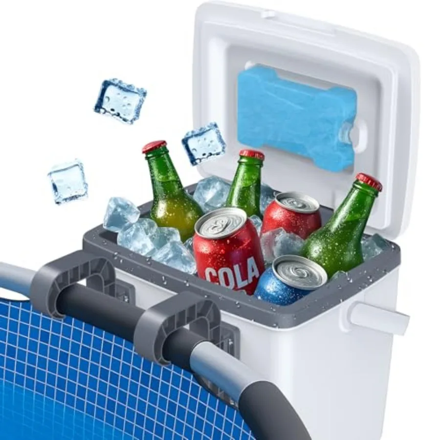 13L Insulated Poolside Cooler, Hard Cooler with Ice Crystal Box, Keeps Ice Up to 72 Hours, Portable Above Ground Pool Accessori
13L Insulated Poolside Cooler, Hard Cooler with Ice Crystal Box, Keeps Ice Up to 72 Hours, Portable Above Ground Pool Accessori