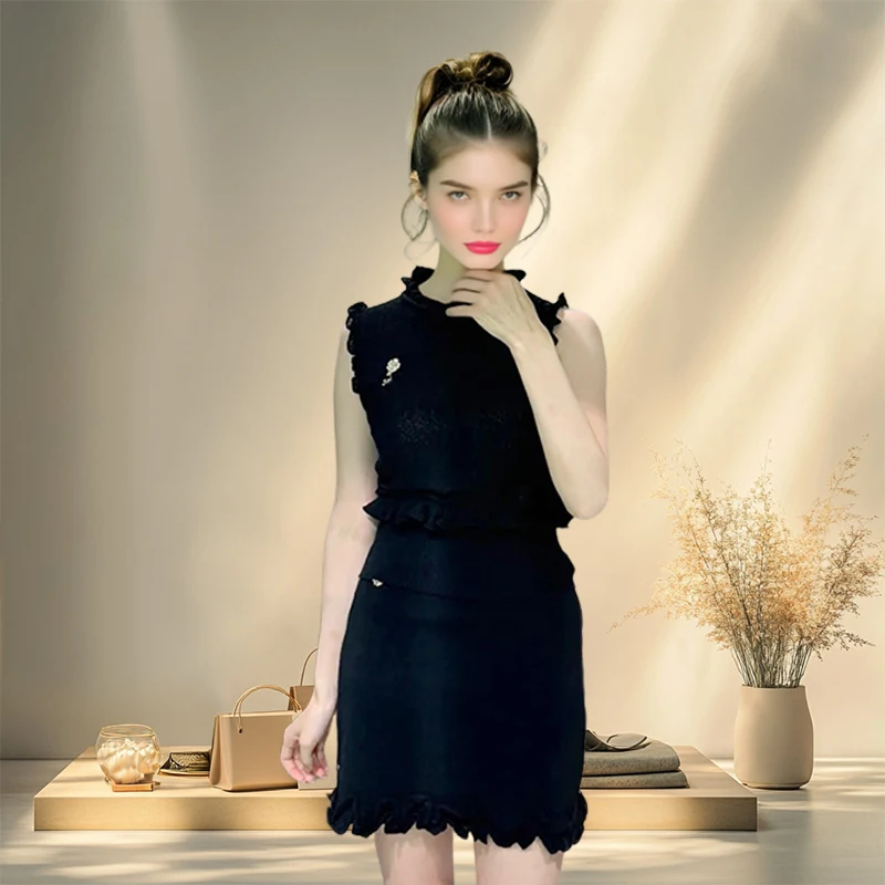 Summer new soft sleeveless patchwork small fragrance vintage knitted vest short skirt top playful anti-aging
Summer new soft sleeveless patchwork small fragrance vintage knitted vest short skirt top playful anti-aging