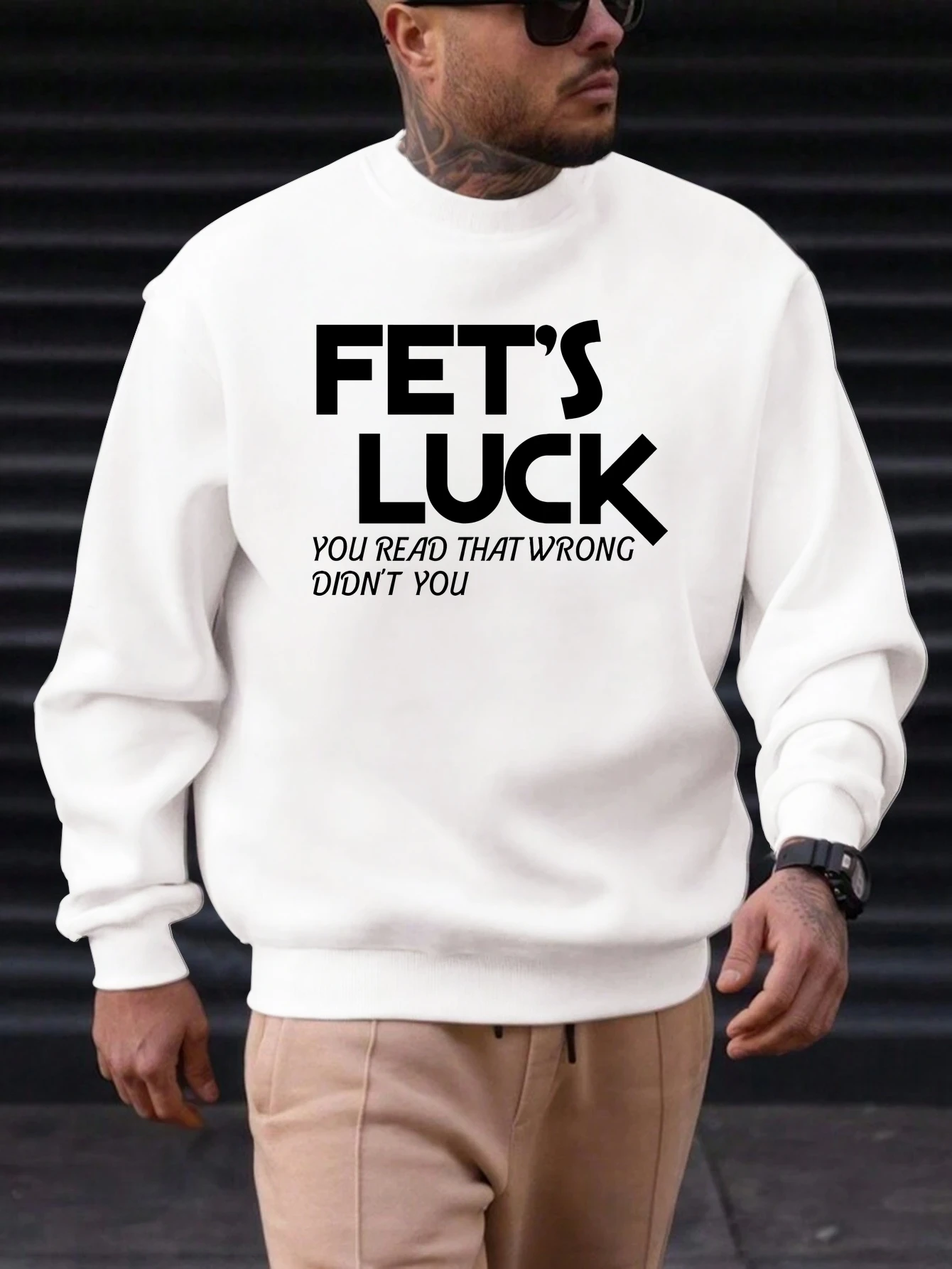 Pop 2025 New Men's Cotton Sweatshirt FET'S LUCK Pattern Printing Round Neck Fashion Casual High Quality Daily Top Clothing
Pop 2025 New Men's Cotton Sweatshirt FET'S LUCK Pattern Printing Round Neck Fashion Casual High Quality Daily Top Clothing