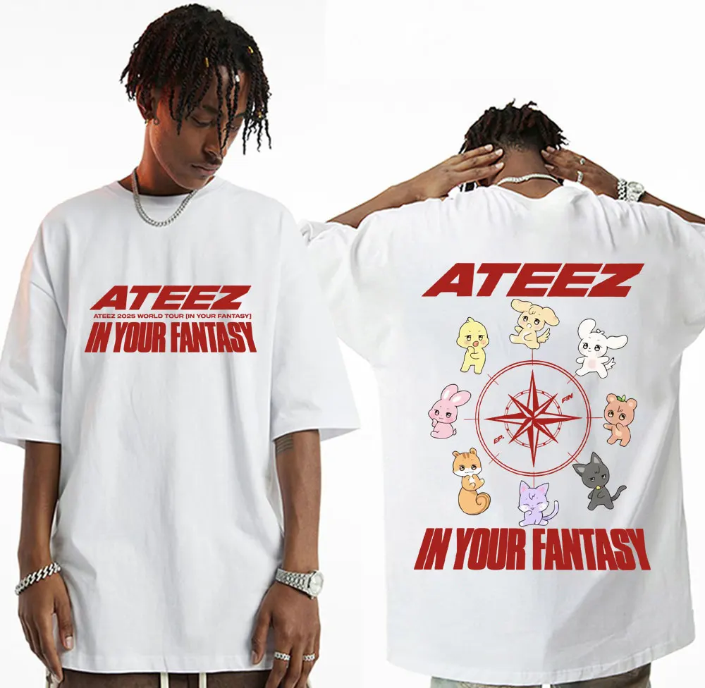 ATEEZ 2025 World Tour in Fantasy Merch T Shirts Harajuku Kpop Cartoon Short Sleeve T-shirt Men Women Fashion Hip Hop T-shirts
ATEEZ 2025 World Tour in Fantasy Merch T Shirts Harajuku Kpop Cartoon Short Sleeve T-shirt Men Women Fashion Hip Hop T-shirts
