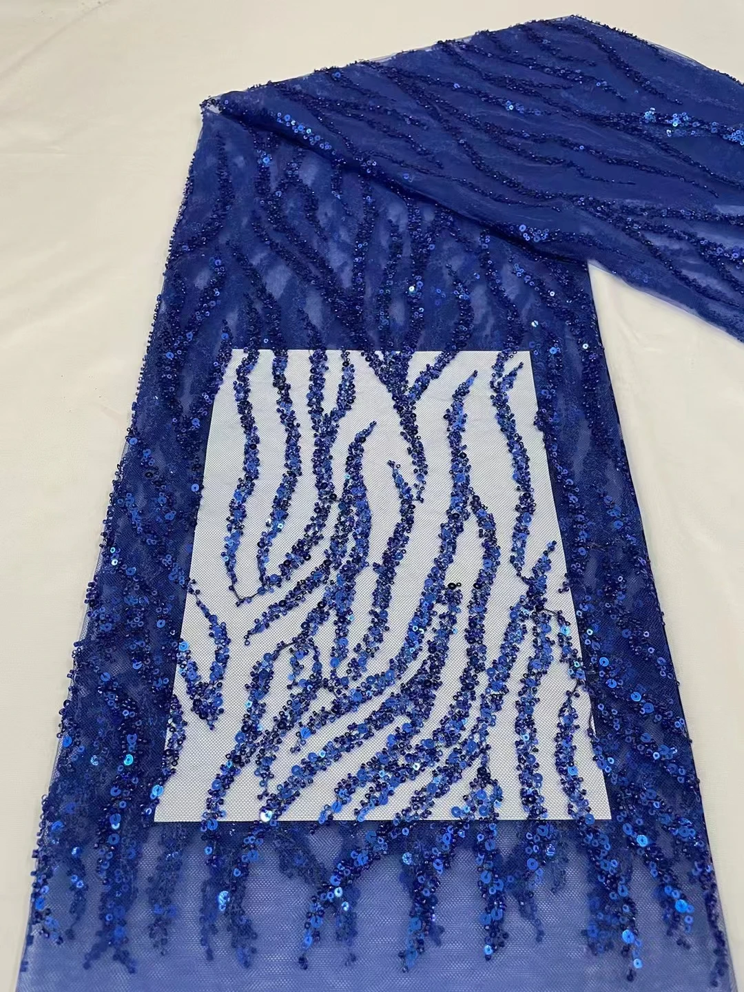 New Arrival Bead Tube Sequins Wave Pattern Mesh Lace Fabric, Luxury Exquisite Wedding Dress Fashion Fabric
New Arrival Bead Tube Sequins Wave Pattern Mesh Lace Fabric, Luxury Exquisite Wedding Dress Fashion Fabric