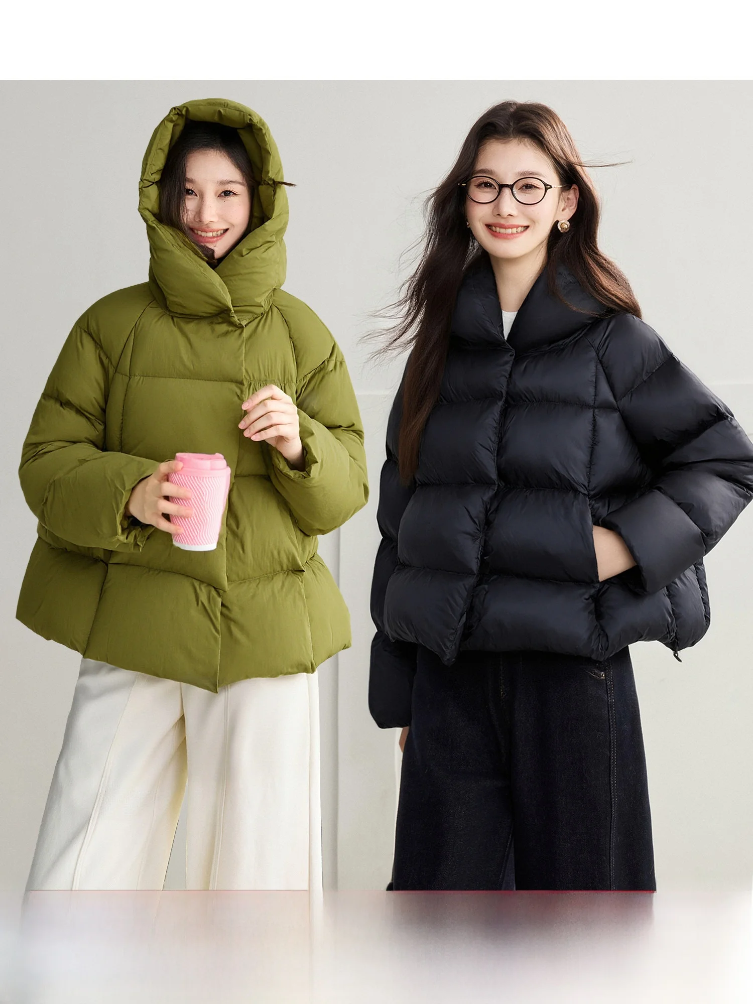 Warmth Du down Puffer Jaet Women's Bread id Hat Coat Winter Thiened Nylon Fabric ort Loose Sle Non-Removable Hood
Warmth Du down Puffer Jaet Women's Bread id Hat Coat Winter Thiened Nylon Fabric ort Loose Sle Non-Removable Hood