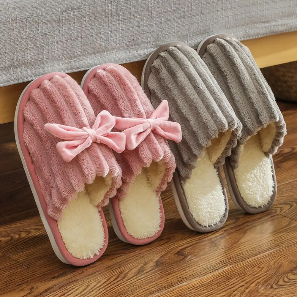 Soft Patchwork Plush Warm Slippers Non-Slip Thick Sole Winter Indoor Slippers Fluffy Bowknot Soft Home Slippers Bedroom
Soft Patchwork Plush Warm Slippers Non-Slip Thick Sole Winter Indoor Slippers Fluffy Bowknot Soft Home Slippers Bedroom