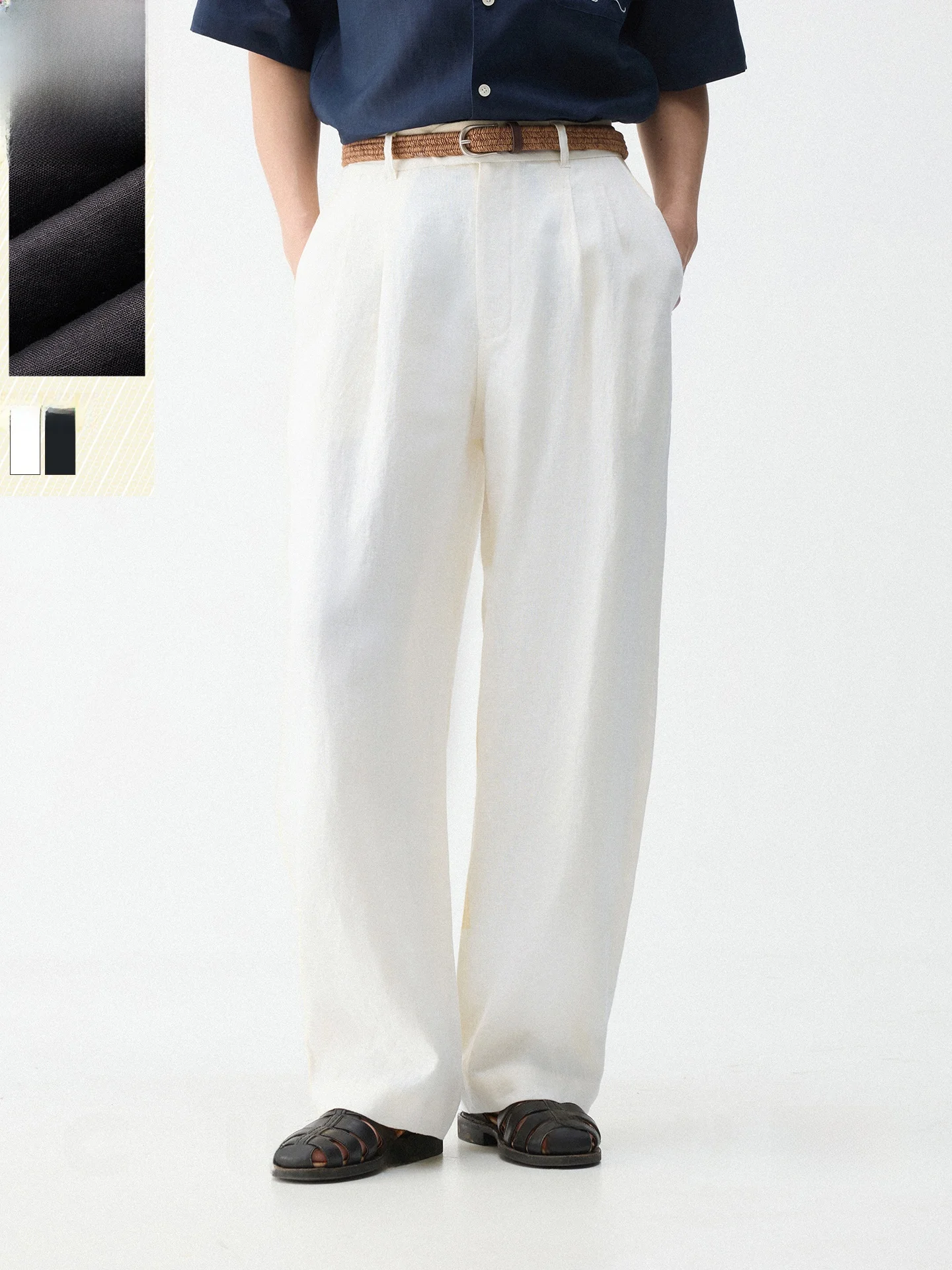 Cultum Men's High Waist Linen Casual Pants Spring Summer Easy Care Breathable Comfortable Knife-Shape Casual Trousers
Cultum Men's High Waist Linen Casual Pants Spring Summer Easy Care Breathable Comfortable Knife-Shape Casual Trousers