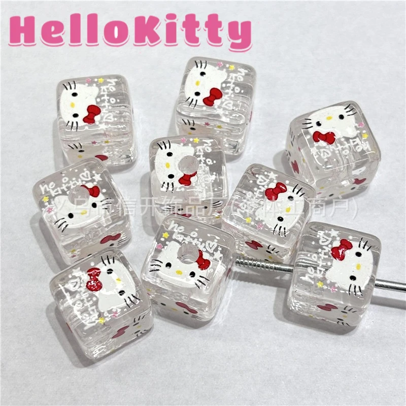 Cartoon Anime Sanrio Hello Kitty Square Bead Acrylic Transparent Color Handmade DIY Phone Chain Bead Pen Accessories Materials
Cartoon Anime Sanrio Hello Kitty Square Bead Acrylic Transparent Color Handmade DIY Phone Chain Bead Pen Accessories Materials