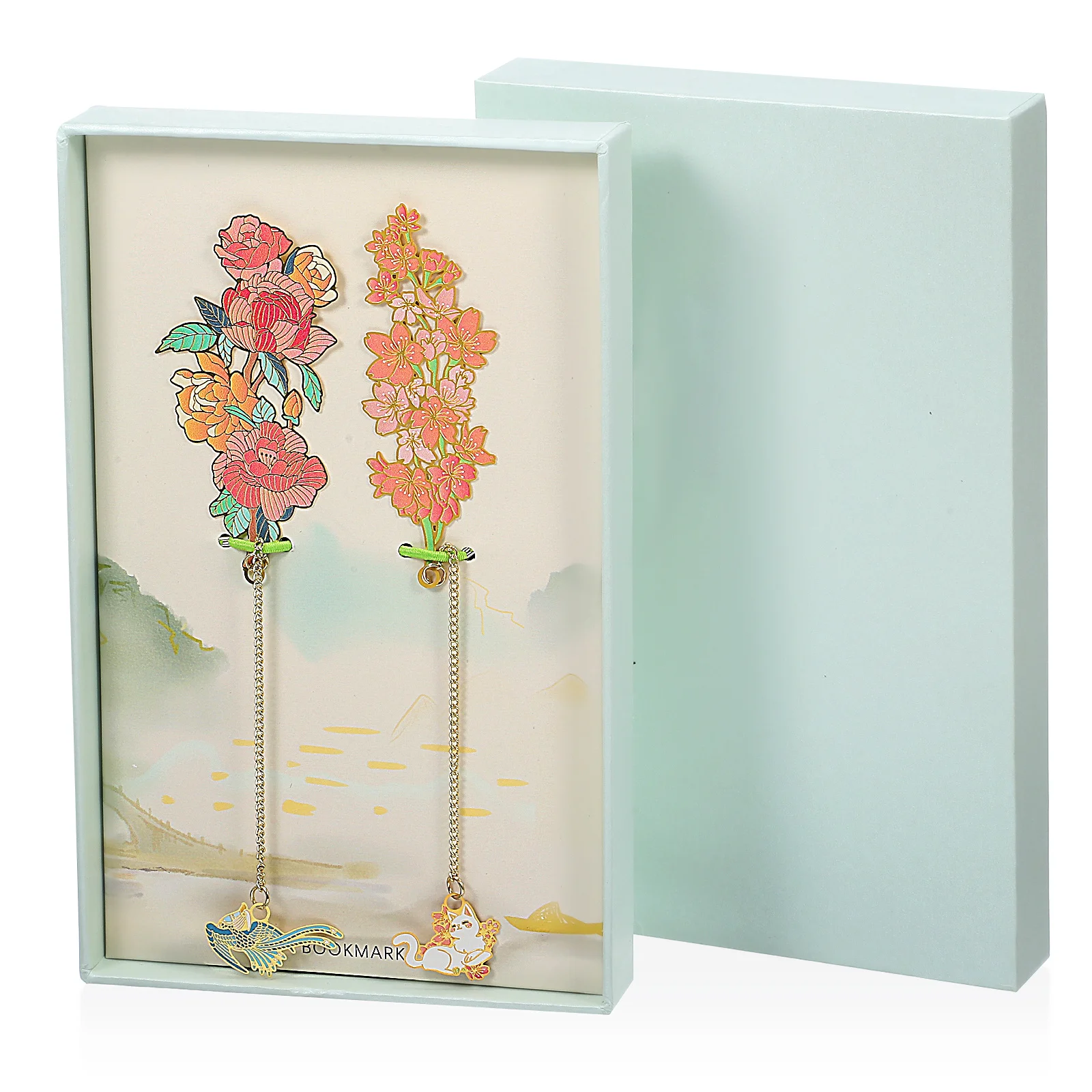 2Pcs Stainless Steel Flower Bookmarks Metal Page Markers Cherry Blossom China Rose Art Pendants Unique Reading Gifts for Readers
2Pcs Stainless Steel Flower Bookmarks Metal Page Markers Cherry Blossom China Rose Art Pendants Unique Reading Gifts for Readers