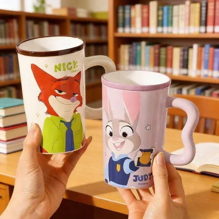 Disney Anime Large-capacity Kawaii Ceramic Mug Cartoon Nick Judy Cute Water Cup for Giving As A Gift To Your Lover or Children
Disney Anime Large-capacity Kawaii Ceramic Mug Cartoon Nick Judy Cute Water Cup for Giving As A Gift To Your Lover or Children