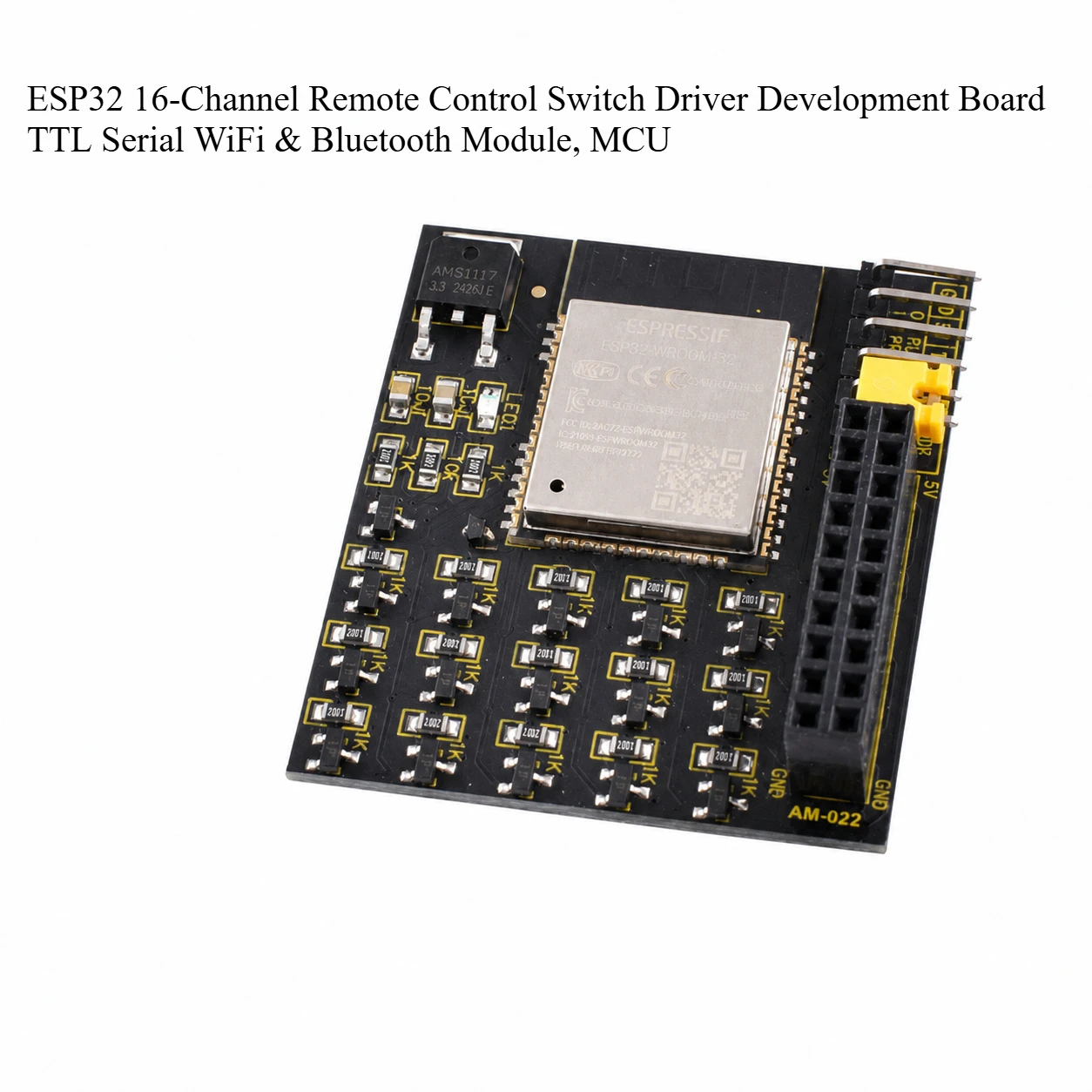 ESP32 Remote 16-channel Remote Control Switch Driver Development Learning Board TTL Serial Port Wifi Bluetooth Module
ESP32 Remote 16-channel Remote Control Switch Driver Development Learning Board TTL Serial Port Wifi Bluetooth Module