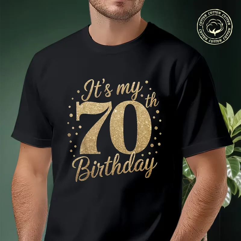 Men T-shirt High Quality Funny Cotton Shiny Golden '70' Design Motorcycle Casual Cool Loose O-neck Male For Tees
Men T-shirt High Quality Funny Cotton Shiny Golden '70' Design Motorcycle Casual Cool Loose O-neck Male For Tees