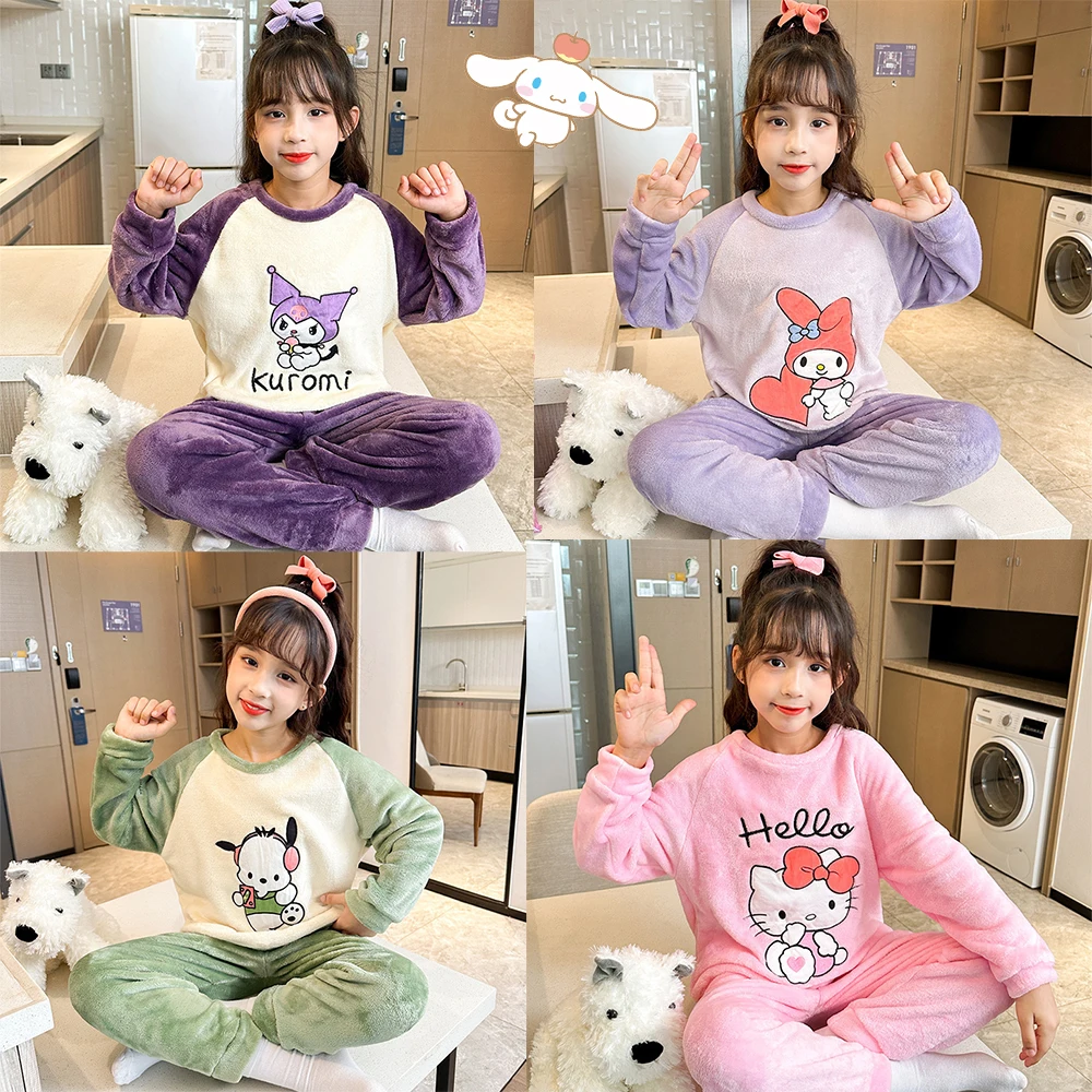 Cartoon Cinnamoroll Kawaii Children Boys Girls Pajama Set Flannel Winter Kuromi Round Neck Sanrio Comfort Sleepwear Home Wear
Cartoon Cinnamoroll Kawaii Children Boys Girls Pajama Set Flannel Winter Kuromi Round Neck Sanrio Comfort Sleepwear Home Wear