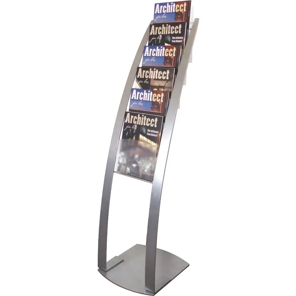 Contemporary Floor Display, Magazine Size, Silver, 49 x 13 x 161 2 693145
Contemporary Floor Display, Magazine Size, Silver, 49 x 13 x 161 2 693145