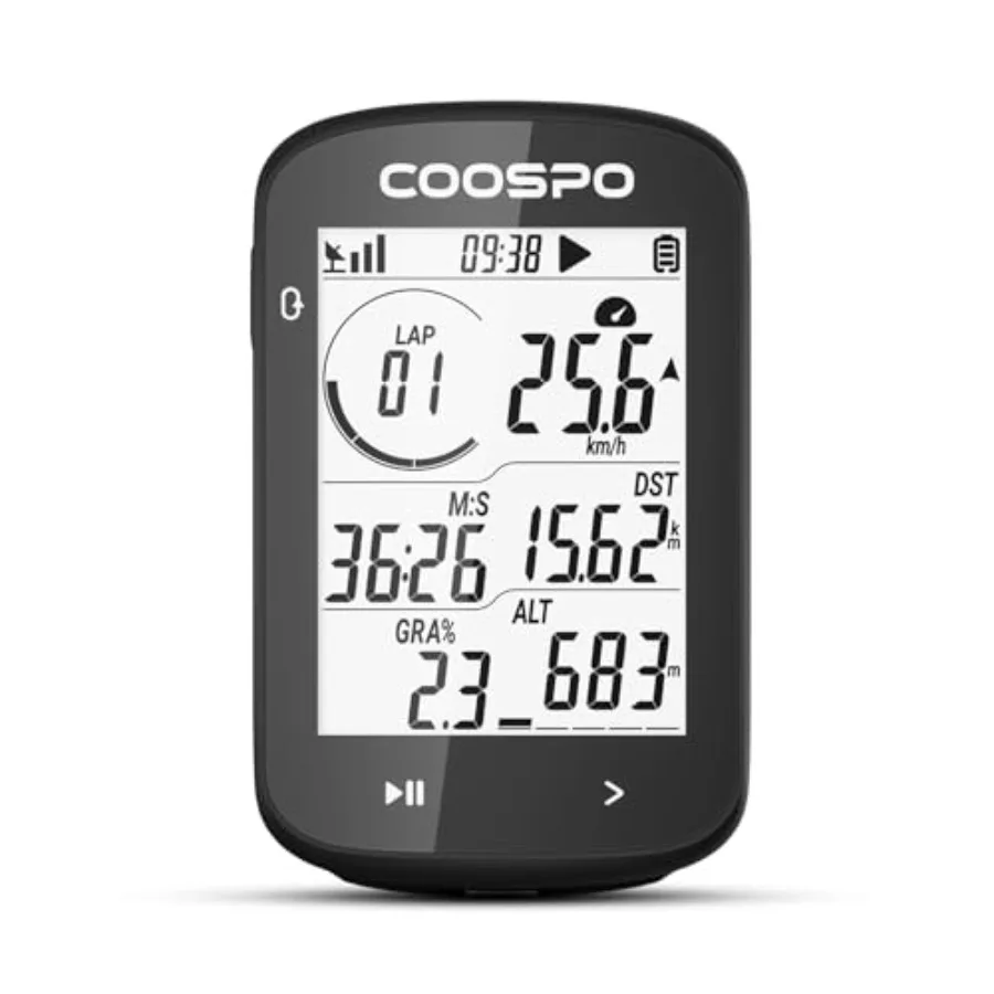 CS300 GPS Bike Computer, Wireless Cycling Computer with 2.6 Auto-Backlight LCD Screen, Bluetooth5.0 ANT+ HR/SandC/Power Sensor
CS300 GPS Bike Computer, Wireless Cycling Computer with 2.6 Auto-Backlight LCD Screen, Bluetooth5.0 ANT+ HR/SandC/Power Sensor