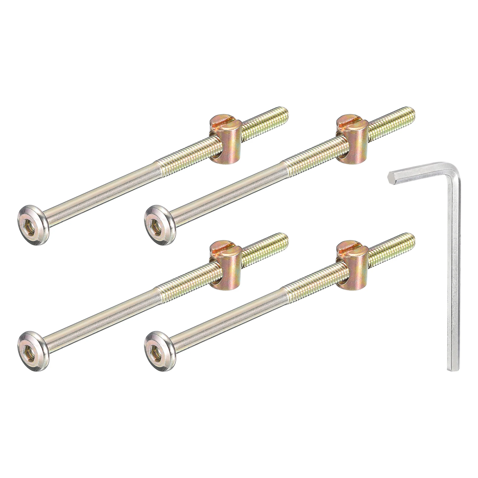 Uxcell 4/5/10pcs Hex Socket Head Screw Bolt Barrel Nuts M6x80/90/100/110/120mm Furniture Chairs Cots Baby Bed Bolt with Wrench
Uxcell 4/5/10pcs Hex Socket Head Screw Bolt Barrel Nuts M6x80/90/100/110/120mm Furniture Chairs Cots Baby Bed Bolt with Wrench