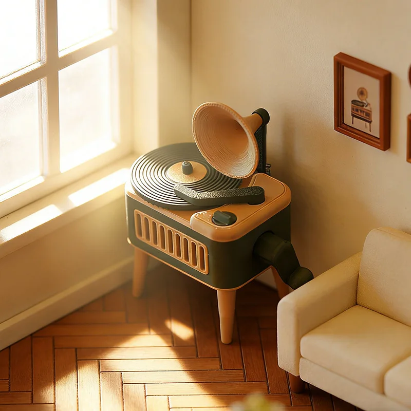 Mini Vintage Phonograph Dollhouse Accessory, 1/12 Retro Record Player Figurine,Doll Home Decoration Mini Scene Handcraft Display
Mini Vintage Phonograph Dollhouse Accessory, 1/12 Retro Record Player Figurine,Doll Home Decoration Mini Scene Handcraft Display