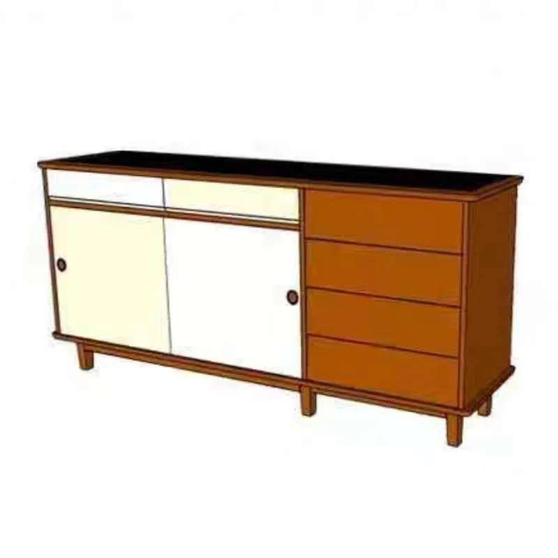 Solid wood, retro, side cabinet, Nordic, integrated, against the wall, storage
Solid wood, retro, side cabinet, Nordic, integrated, against the wall, storage