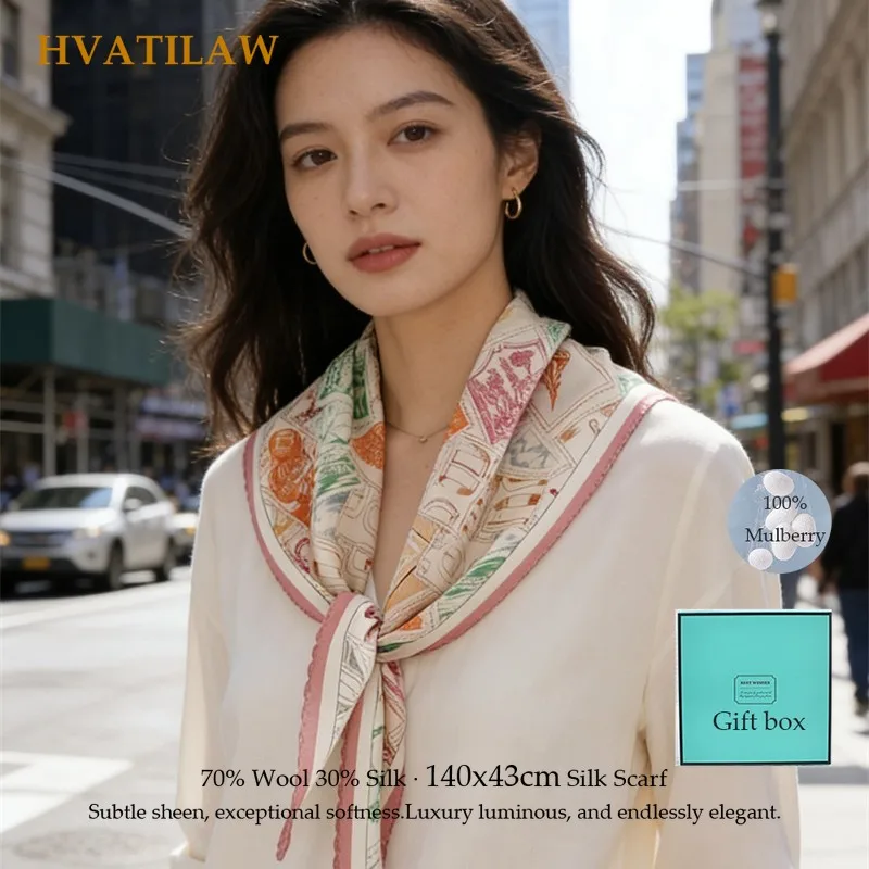 Wool Silk Scarf Women 140x43cm 70% Wool 30% Silk Shawl Wrap Lightweight Warm Pashmina Luxury Foulard Necktie Scarf Birthday Gift
Wool Silk Scarf Women 140x43cm 70% Wool 30% Silk Shawl Wrap Lightweight Warm Pashmina Luxury Foulard Necktie Scarf Birthday Gift