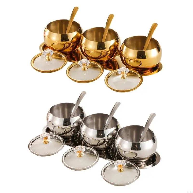 896A Durable Steel Kitchen Spiced Container with Spoons Lid and Stainless Tray
896A Durable Steel Kitchen Spiced Container with Spoons Lid and Stainless Tray