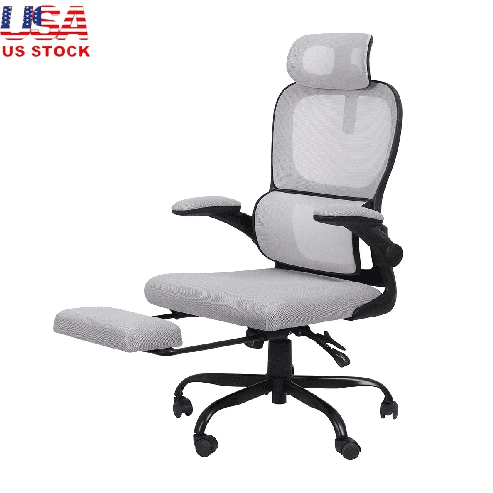 Ergonomic Height Adjustable Office Chair with Lumbar Support Breathable Mesh Backrest Flip Up Arms Footrest Teens Adults
Ergonomic Height Adjustable Office Chair with Lumbar Support Breathable Mesh Backrest Flip Up Arms Footrest Teens Adults