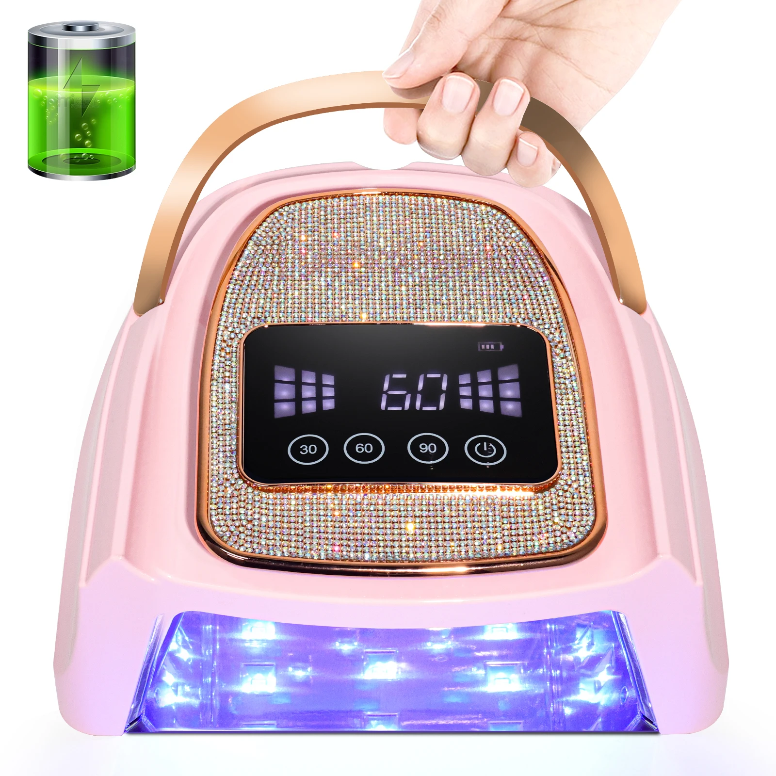 Rechargeable UV LED Nail Lamp 30 LED Gel Nail Polish Dryer Professional Manicure Curing Lamp for Nail Art Salon UV Light Tools
Rechargeable UV LED Nail Lamp 30 LED Gel Nail Polish Dryer Professional Manicure Curing Lamp for Nail Art Salon UV Light Tools
