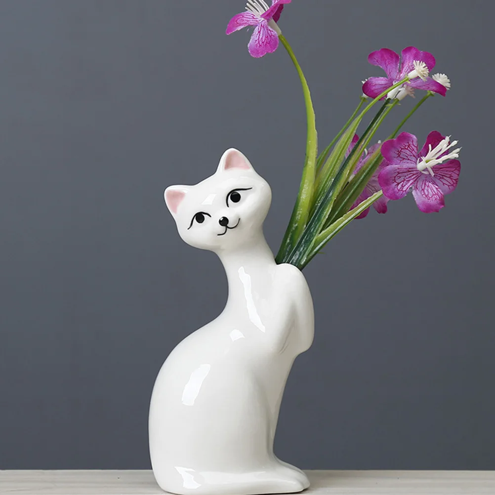 1Pcs Ceramic Flower Vase Cat-Shaped Mini Lovely Decorative Home Office Desktop Adornment White Smooth Anti-Slip Bottom Natural
1Pcs Ceramic Flower Vase Cat-Shaped Mini Lovely Decorative Home Office Desktop Adornment White Smooth Anti-Slip Bottom Natural