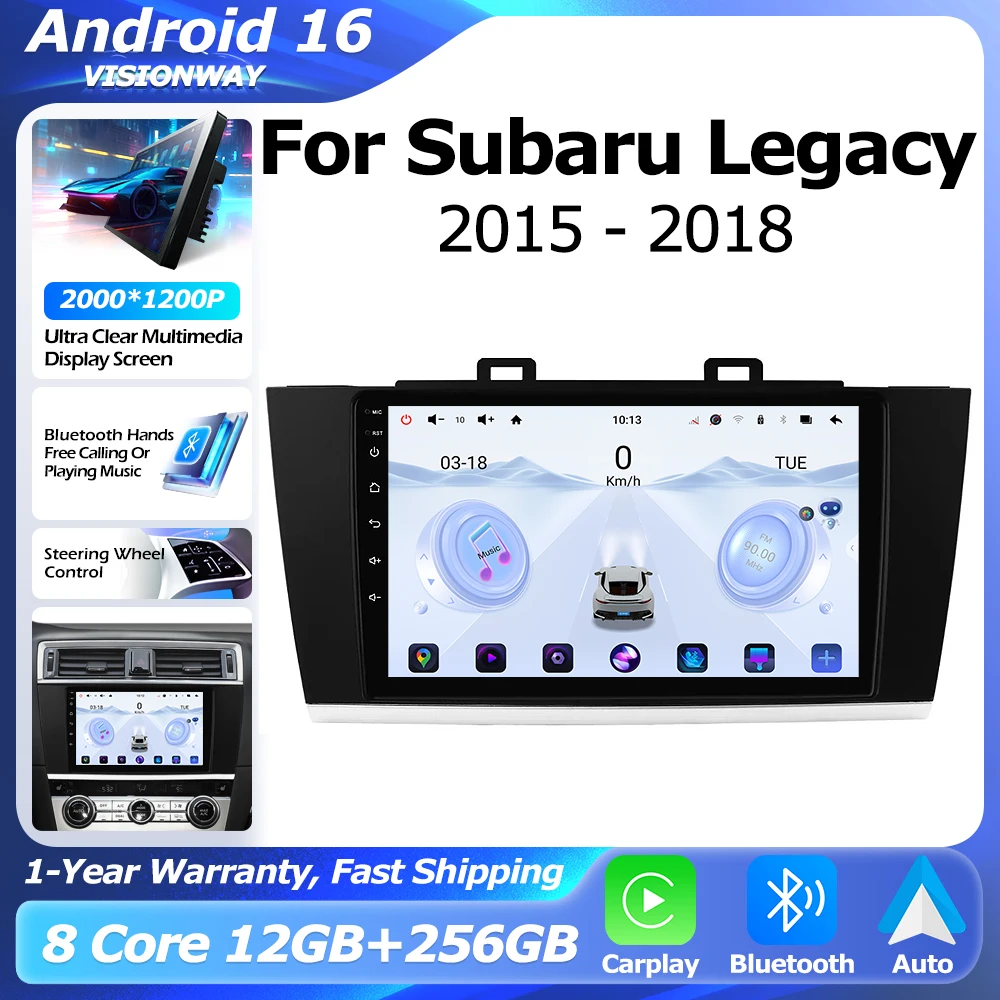 Android 16 Wireless CarPlay For Subaru Legacy Outback 2015 -2018 GPS Navigation Multimedia Player Auto WIFI 4G QLED 2000*1200P
Android 16 Wireless CarPlay For Subaru Legacy Outback 2015 -2018 GPS Navigation Multimedia Player Auto WIFI 4G QLED 2000*1200P