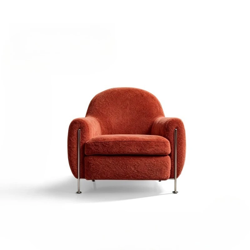 Stainless steel leisure chair, single-seater minimalist reception sofa chair for living room and balcony
Stainless steel leisure chair, single-seater minimalist reception sofa chair for living room and balcony