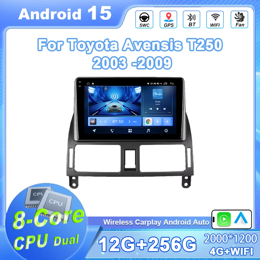 Android Radio Stereo For Toyota Avensis T250 2003 -2009 Auto Multimedia Video Player DSP Carplay Stereo QLED Screen Head Unit 4G
Android Radio Stereo For Toyota Avensis T250 2003 -2009 Auto Multimedia Video Player DSP Carplay Stereo QLED Screen Head Unit 4G