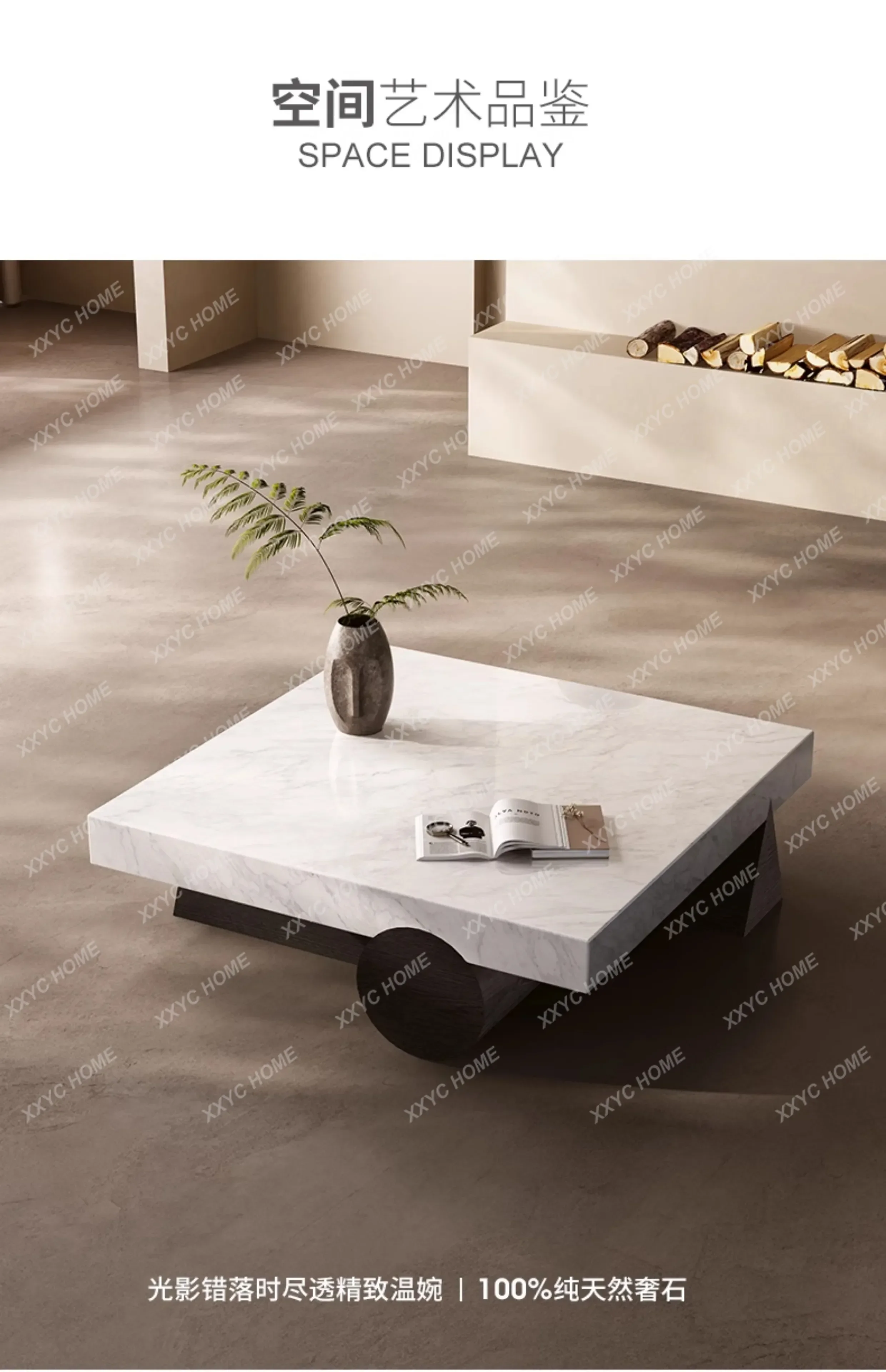 NN Natural luxury stone white minimalist marble square coffee table modern light luxury high sense
NN Natural luxury stone white minimalist marble square coffee table modern light luxury high sense
